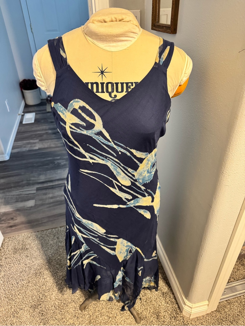 jonathan martin Navy Slip Top with Cream Label